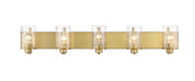 Beckett 5 Light 42" Vanity in Olde Brass