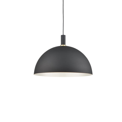 Archibald 24" Pendant in Black With Gold Detail