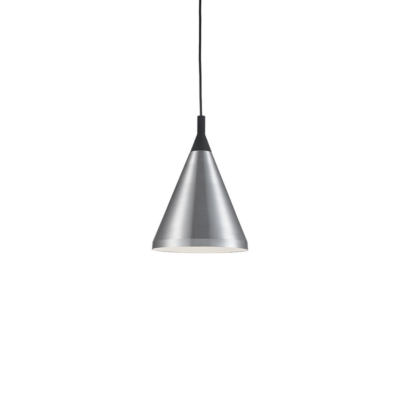 Dorothy 10" Pendant in Brushed Nickel With Black Detail