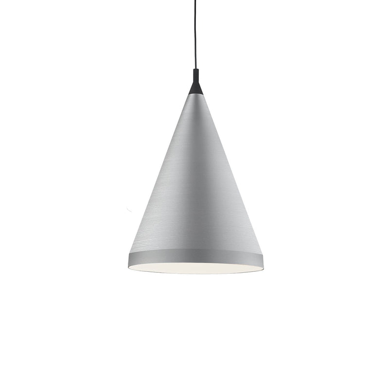 Dorothy 22" Pendant in Brushed Nickel With Black Detail