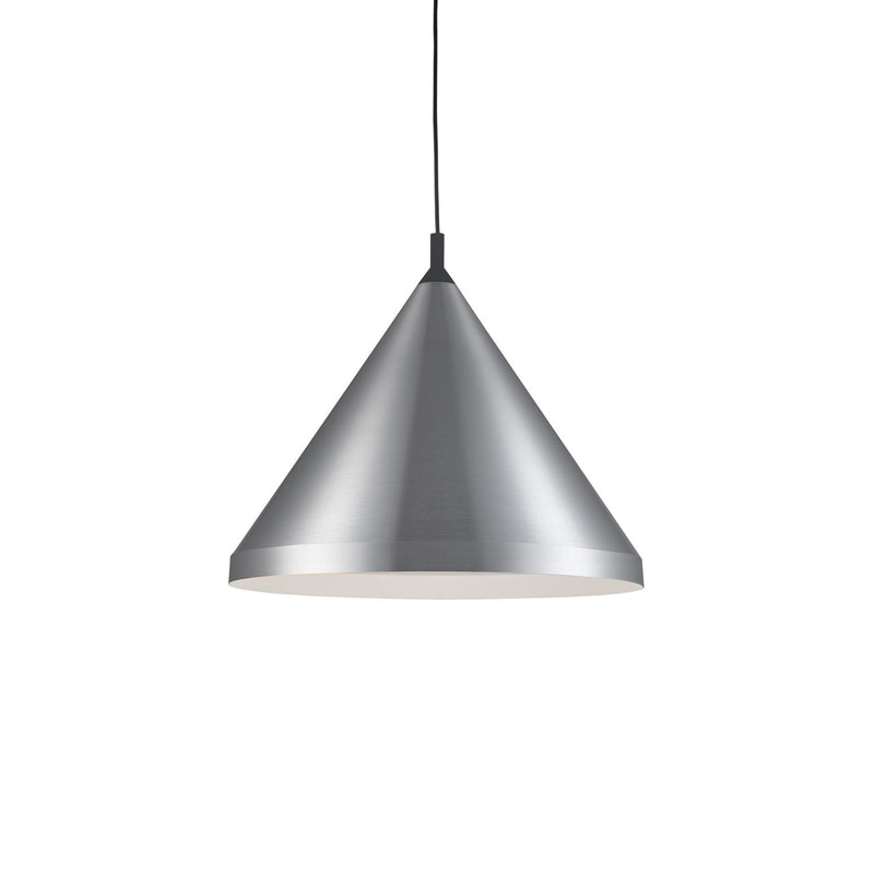 Dorothy 24" Pendant in Brushed Nickel With Black Detail