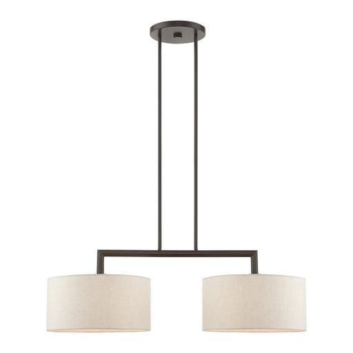 Monroe 2-Light Linear Chandelier in English Bronze