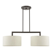 Monroe 2-Light Linear Chandelier in English Bronze