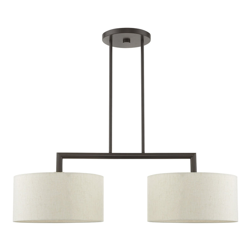 Monroe 2-Light Linear Chandelier in English Bronze