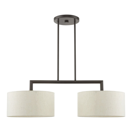 Monroe 2-Light Linear Chandelier in English Bronze