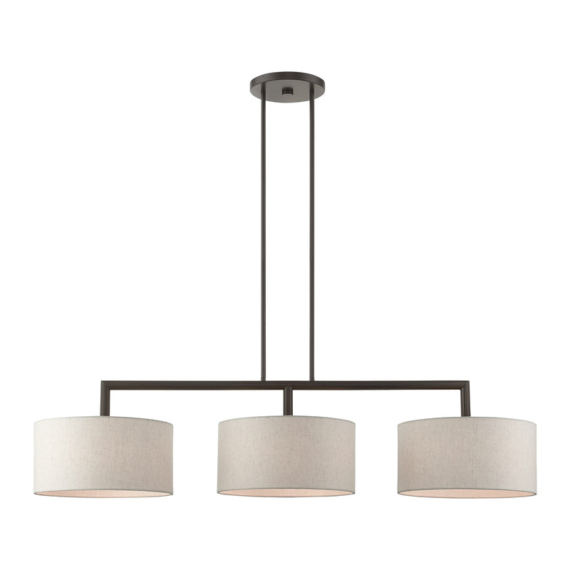 Monroe 3-Light Linear Chandelier in English Bronze