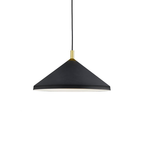 Dorothy 18" Pendant in Black With Gold Detail