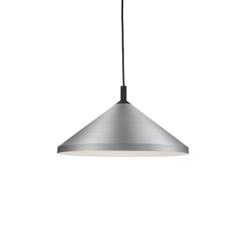 Dorothy 18" Pendant in Brushed Nickel With Black Detail