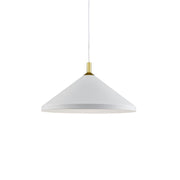 Dorothy 18" Pendant in White With Gold Detail