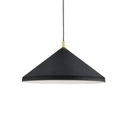 Dorothy 26" Pendant in Black With Gold Detail