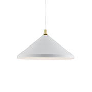 Dorothy 26" Pendant in White With Gold Detail