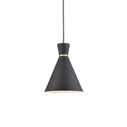 Vanderbilt 10" Pendant in Black With Gold Detail