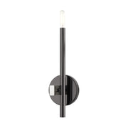 Denmark ADA Wall Sconce in Black Chrome with Brushed Nickel Accents