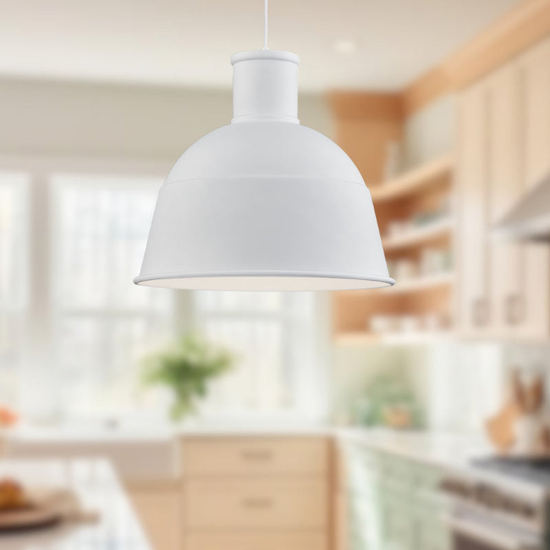 Irving 13" Pendant in White