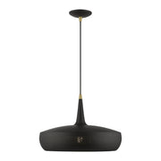 Banbury Pendant in Black with Antique Brass Accents