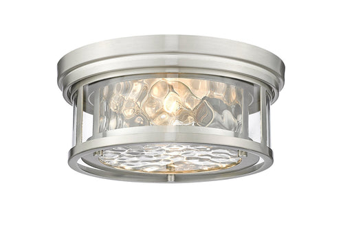 Clarion 2 Light 12" Flush Mount in Brushed Nickel