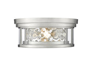 Clarion 2 Light 12" Flush Mount in Brushed Nickel