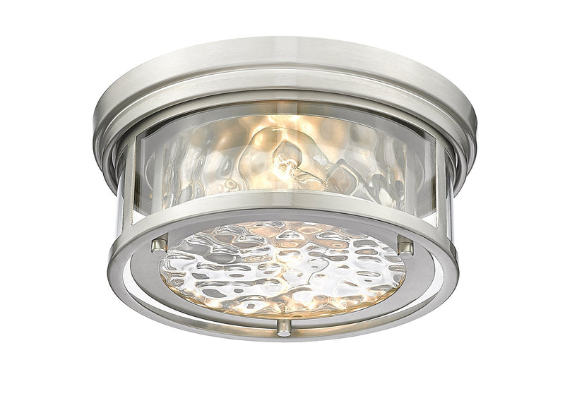 Clarion 2 Light 12" Flush Mount in Brushed Nickel