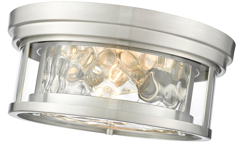Clarion 2 Light 12" Flush Mount in Brushed Nickel
