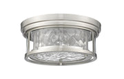 Clarion 2 Light 12" Flush Mount in Brushed Nickel