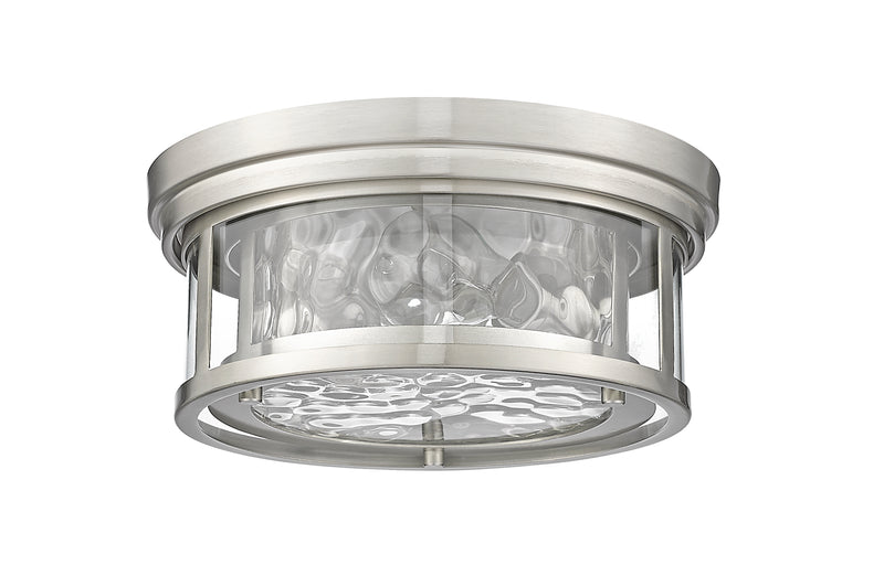 Clarion 2 Light 12" Flush Mount in Brushed Nickel