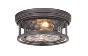 Clarion 2 Light 12" Flush Mount in Bronze