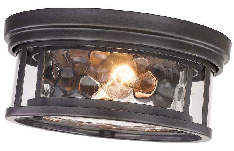 Clarion 2 Light 12" Flush Mount in Bronze
