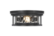 Clarion 2 Light 12" Flush Mount in Matte Black