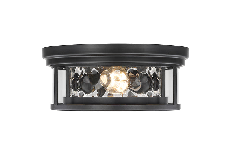 Clarion 2 Light 12" Flush Mount in Matte Black