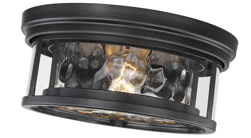 Clarion 2 Light 12" Flush Mount in Matte Black