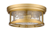 Clarion 2 Light 12" Flush Mount in Olde Brass