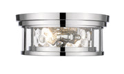 Clarion 2 Light 12" Flush Mount in Polished Nickel