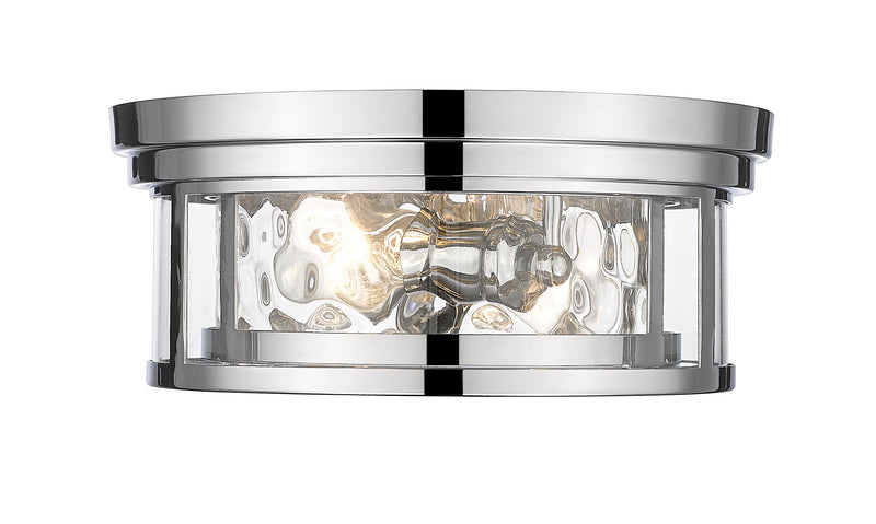 Clarion 2 Light 12" Flush Mount in Polished Nickel