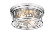 Clarion 2 Light 12" Flush Mount in Polished Nickel