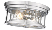 Clarion 2 Light 12" Flush Mount in Polished Nickel