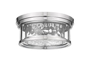 Clarion 2 Light 12" Flush Mount in Polished Nickel