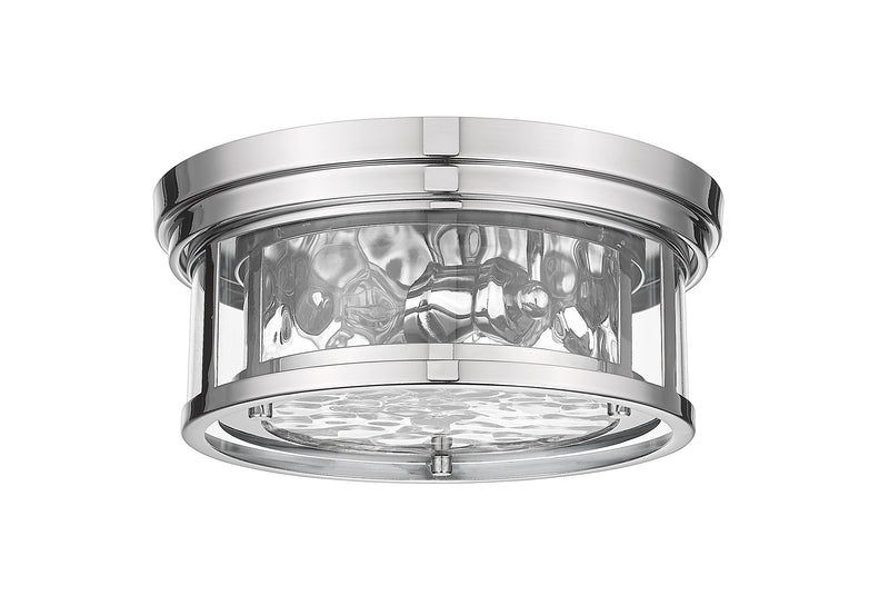 Clarion 2 Light 12" Flush Mount in Polished Nickel