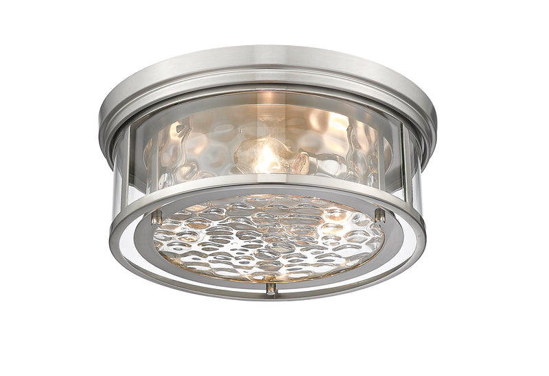 Clarion 3 Light 16" Flush Mount in Brushed Nickel