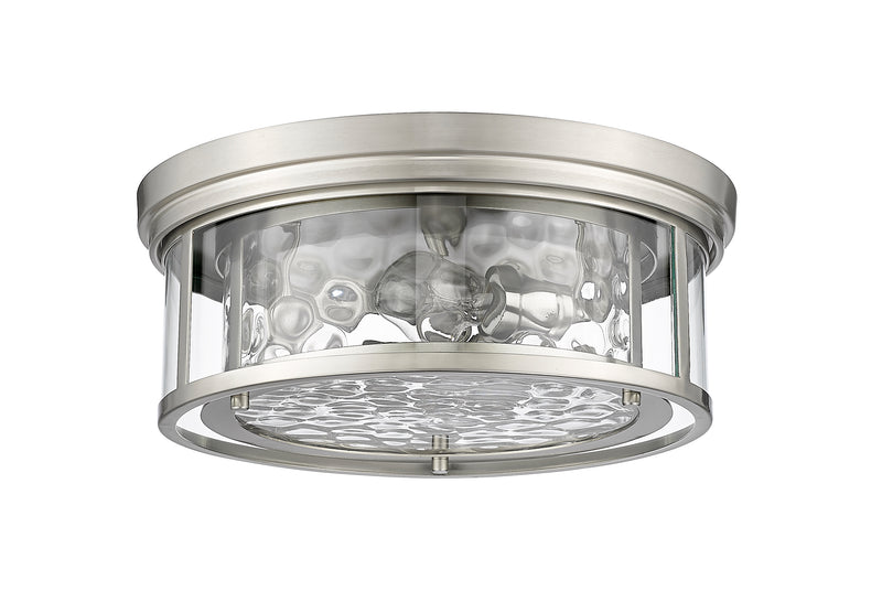 Clarion 3 Light 16" Flush Mount in Brushed Nickel