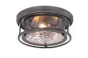 Clarion 3 Light 16" Flush Mount in Bronze