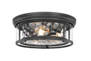 Clarion 3 Light 16" Flush Mount in Matte Black