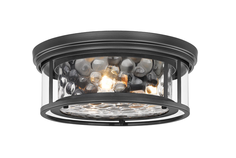 Clarion 3 Light 16" Flush Mount in Matte Black