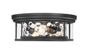 Clarion 3 Light 16" Flush Mount in Matte Black