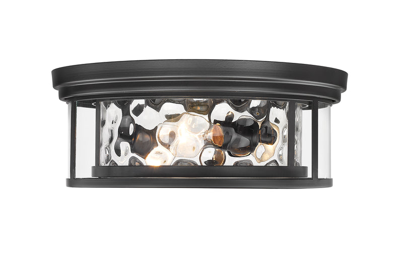 Clarion 3 Light 16" Flush Mount in Matte Black