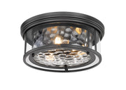 Clarion 3 Light 16" Flush Mount in Matte Black