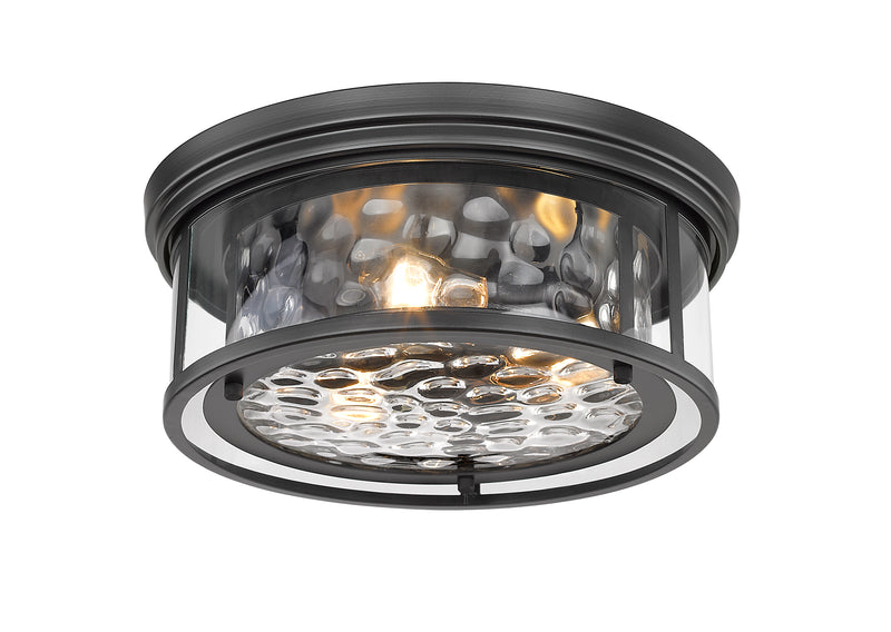 Clarion 3 Light 16" Flush Mount in Matte Black
