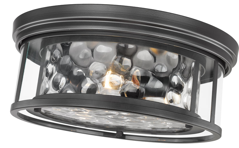 Clarion 3 Light 16" Flush Mount in Matte Black