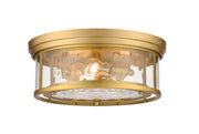 Clarion 3 Light 16" Flush Mount in Olde Brass