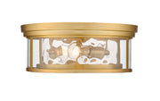 Clarion 3 Light 16" Flush Mount in Olde Brass