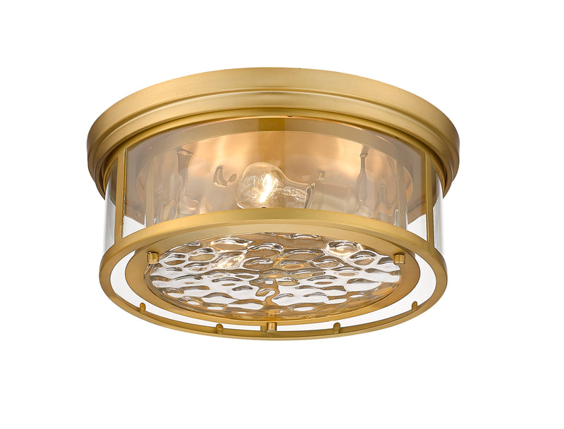 Clarion 3 Light 16" Flush Mount in Olde Brass